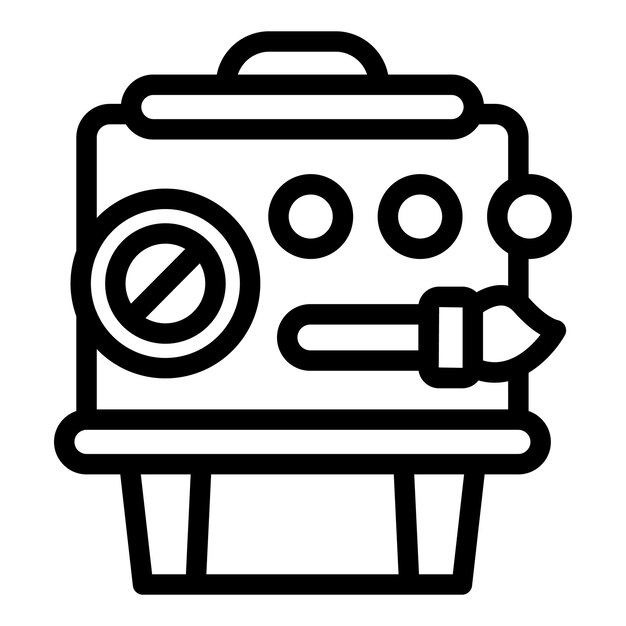 Icono de tablero de lápiz vector de contorno Trabajo portátil Problema imaginación