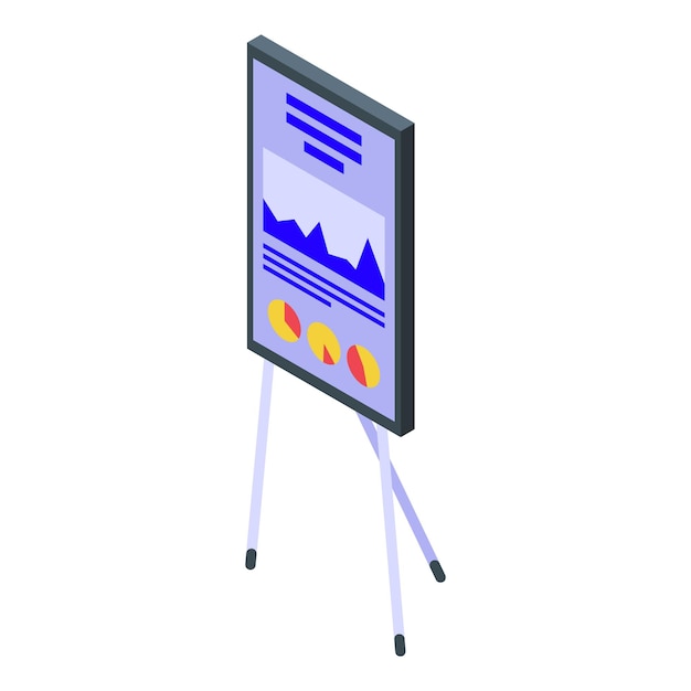 Icono del tablero de negocios Isométrico del icono de vector del tablero de negocios para diseño web aislado sobre fondo blanco