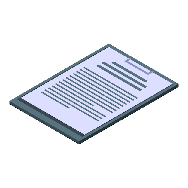 Icono de tablero de paciente Isométrico de icono de vector de tablero de paciente para diseño web aislado sobre fondo blanco