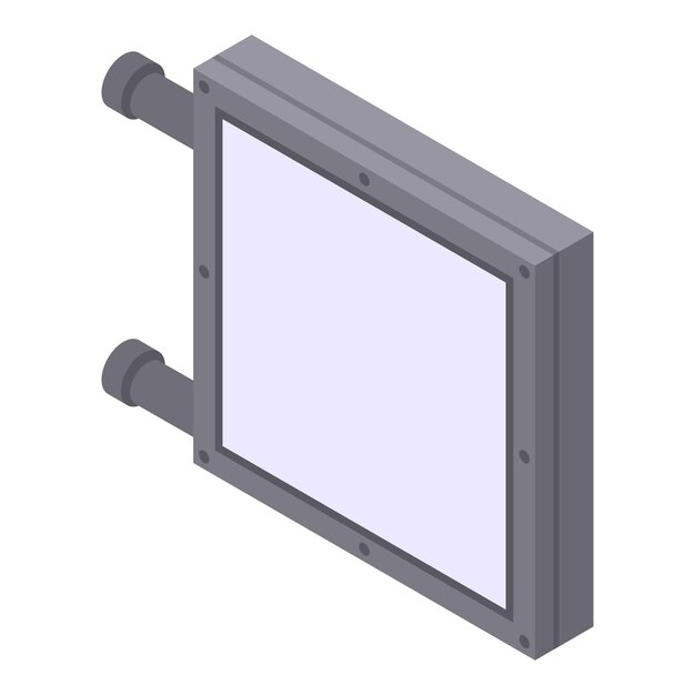 Icono de tablero publicitario de pared Isométrico del icono de vector de tablero publicitario de pared para diseño web aislado sobre fondo blanco