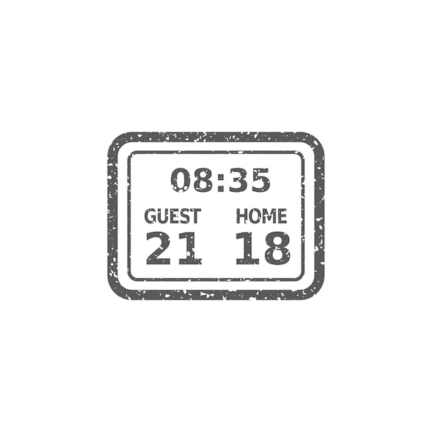 Icono de tablero de puntuación en la ilustración de vector de textura grunge
