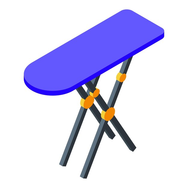 El icono del tablero de servicio del hierro vector isométrico la tela del hogar la máquina de lavar