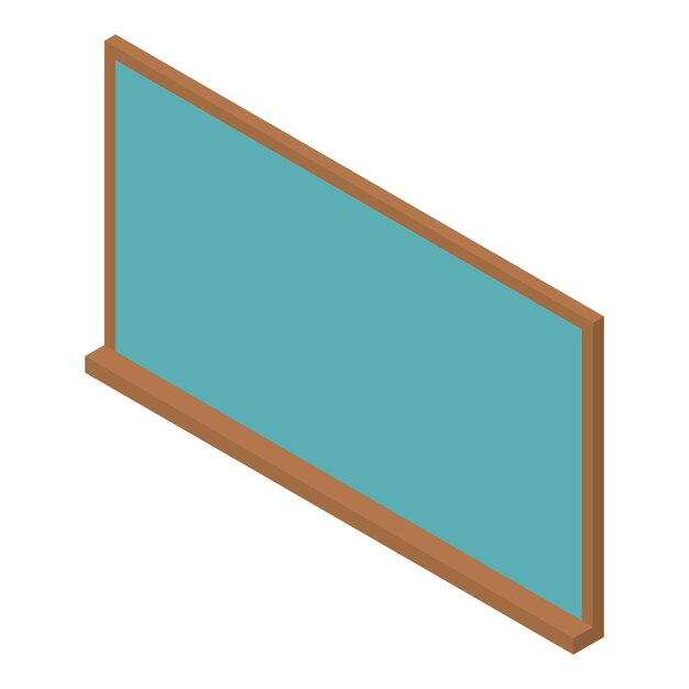 Icono de tablero verde escolar Isométrico del icono de vector de tablero verde escolar para diseño web aislado sobre fondo blanco