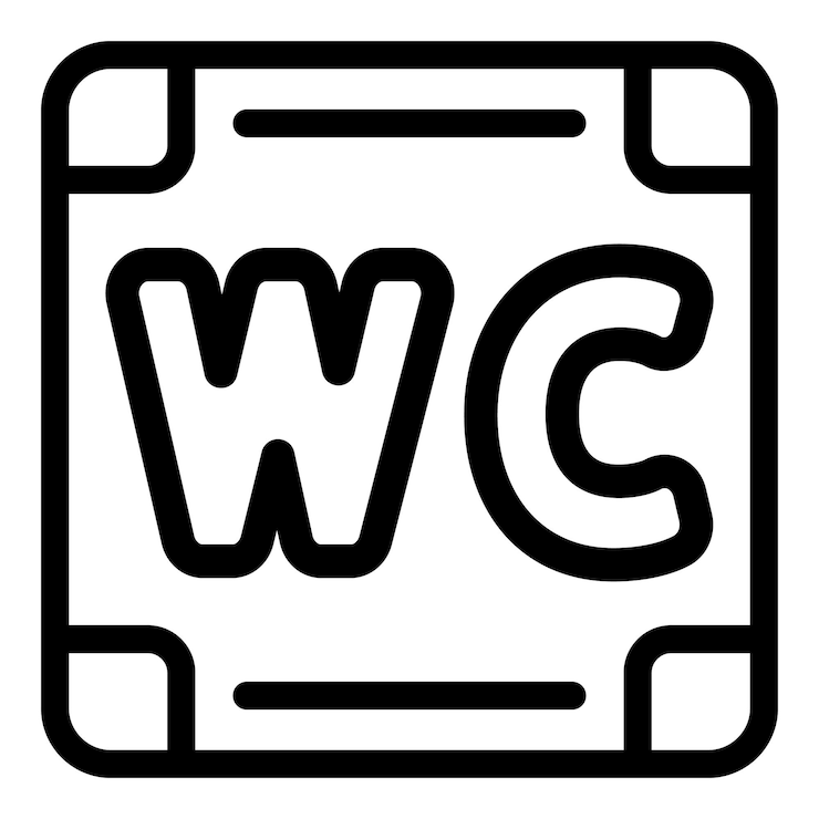 Vector icono de tablero de wc icono de vector de tablero de wc de contorno para diseño web aislado sobre fondo blanco