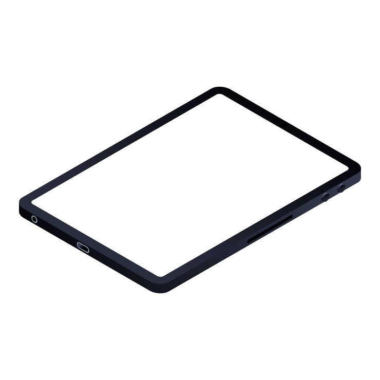 Vector icono de tableta moderna isométrica del icono de vector de tableta moderna para diseño web aislado sobre fondo blanco