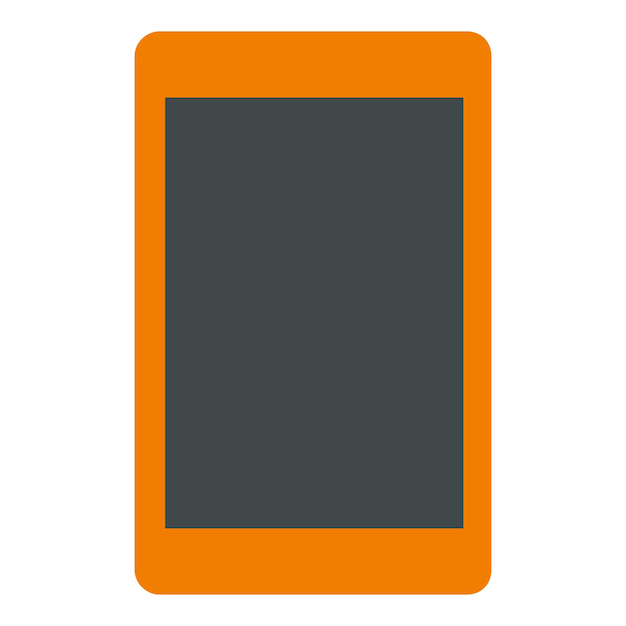 Vector icono de tableta naranja. ilustración plana del icono de vector de tableta naranja para diseño web