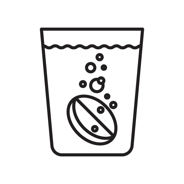 Icono de tableta soluble Colección de arte de líneas delgadas