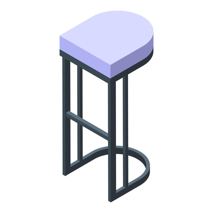 Vector icono de taburete de bar vector isométrico silla moderna asiento alto