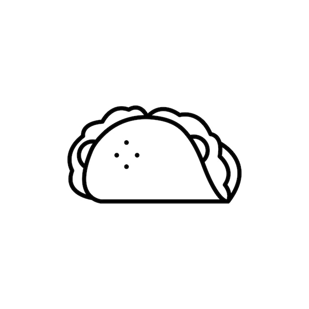 Icono de taco aislado en fondo blanco