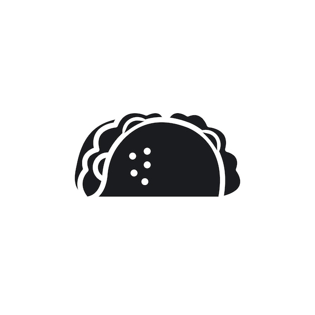 Icono de taco aislado en fondo blanco