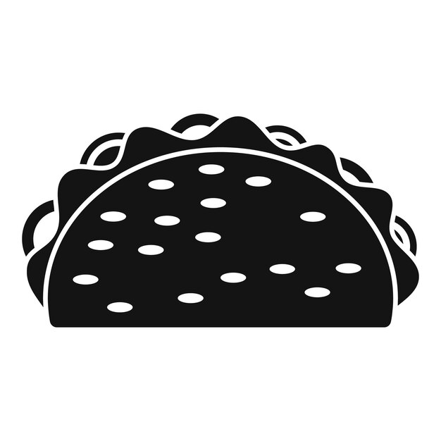 Icono de taco de cena vector simple Menú de tacos Menú suave