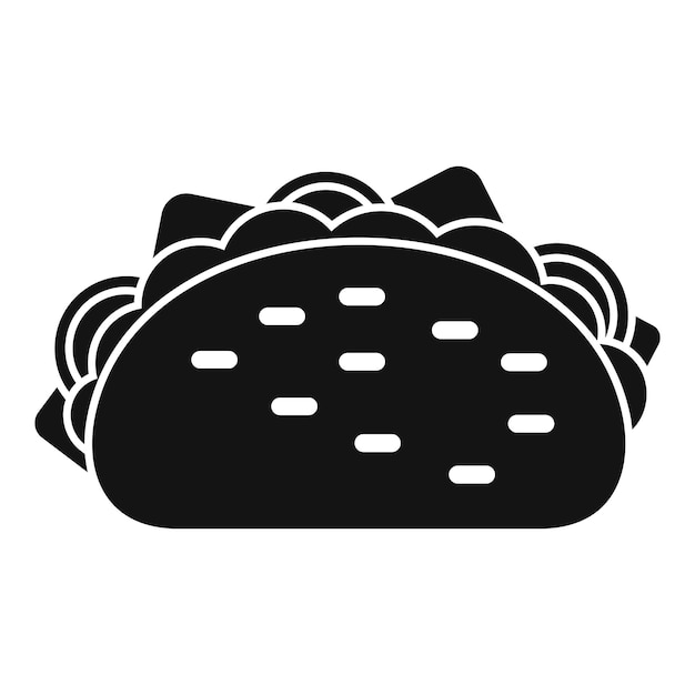 Icono de taco rápido vector simple comida mexicana Tacos de carne