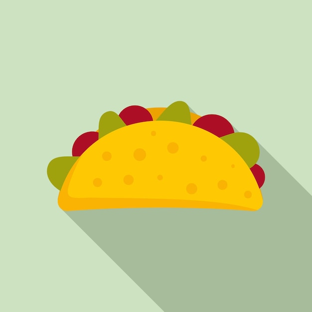 Icono de tacos mexicanos Ilustración plana de icono de vector de tacos mexicanos para diseño web