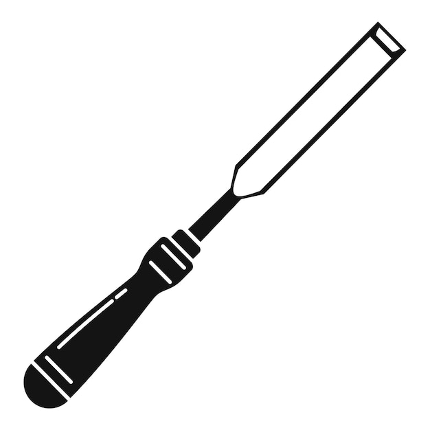 Icono de talla de cincel Ilustración simple del icono de vector de talla de cincel para diseño web aislado sobre fondo blanco