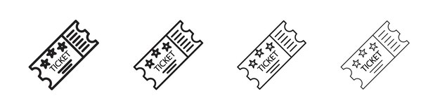 Ícono del talón del billete Signo de ilustración plano