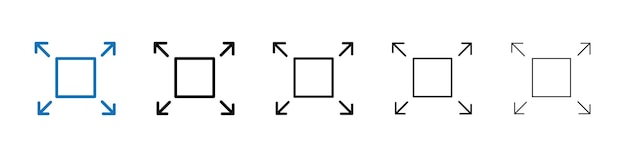Icono de tamaño compacto Logotipo vectorial de esquema para la aplicación web