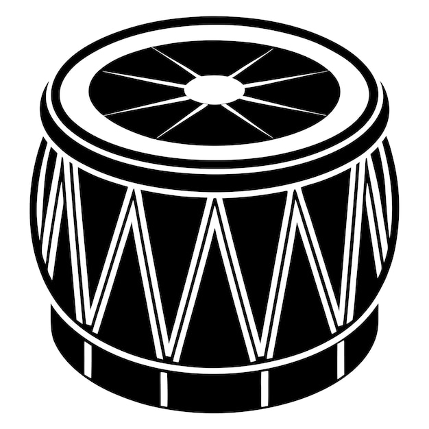 El icono del tambor de fondo blanco