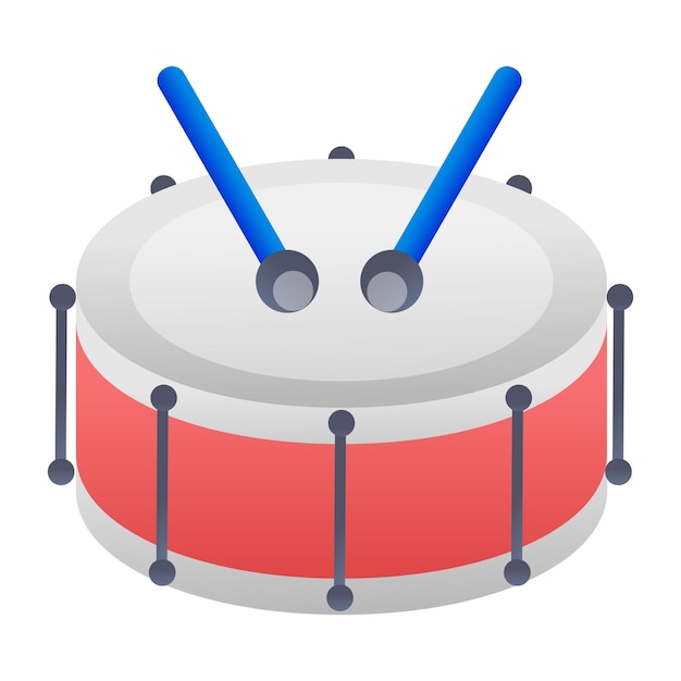 Icono de tambor de trampa en estilo plano