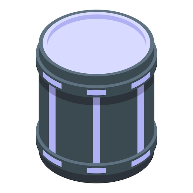 Icono de tambores modernos Isométrico de icono de vector de tambores modernos para diseño web aislado sobre fondo blanco