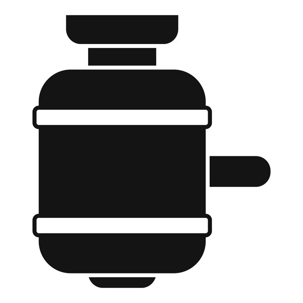 El icono del tanque de expansión del automóvil que representa el sistema de refrigeración