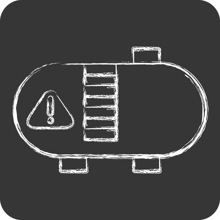 Vector icono de tanque relacionado con el símbolo de veneno tiza estilo diseño sencillo ilustrado editable