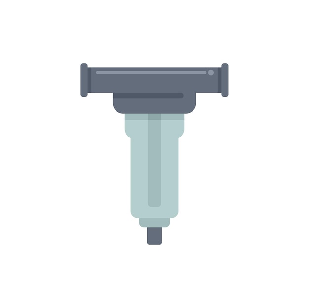 Icono de tanque de tubería vector plano Filtro de agua Líquido inverso