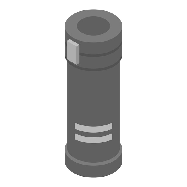 Icono de tapa con bisagras de termo Isométrico de icono de vector de tapa con bisagras de termo para diseño web aislado sobre fondo blanco