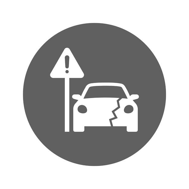 Vector el icono de la tapa de carretera del automóvil