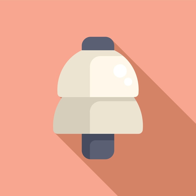 Icono de tapón de goma para el oído vector plano Ruido auditivo sonoro