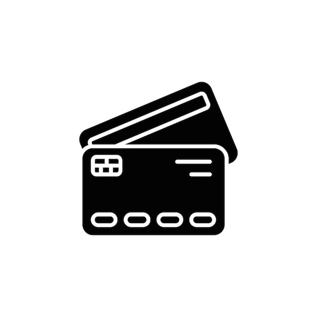 Ícono de tarjeta de cajero automático Ilustración de línea plana y delgada vectorial