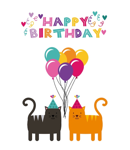 icono de tarjeta de celebración de feliz cumpleaños