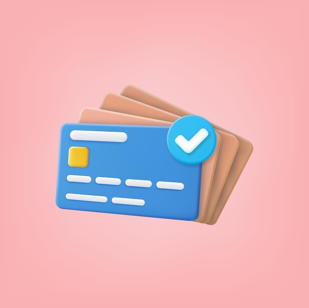 Vector icono de tarjeta de crédito 3d