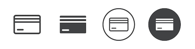 Icono de tarjeta de crédito Logotipo vectorial de contorno sencillo