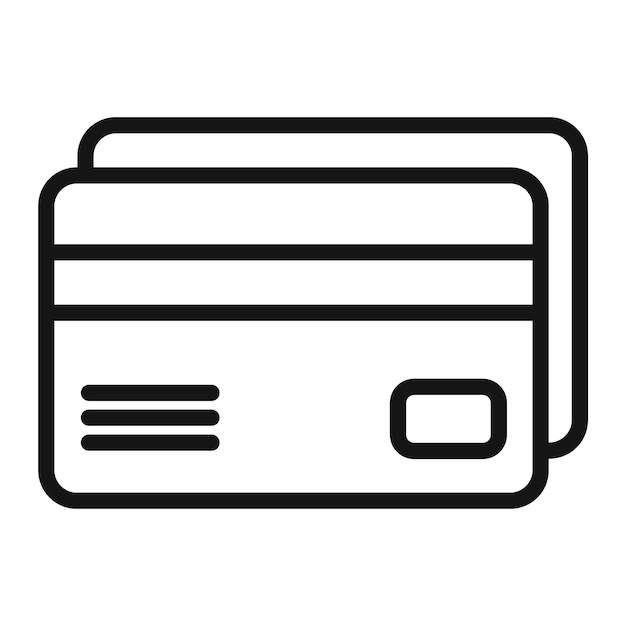 Icono de tarjeta de crédito de pago Ideal para finanzas y comercio electrónico