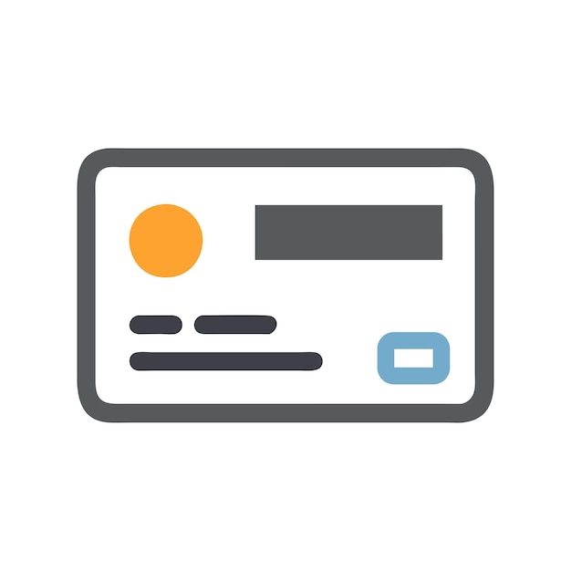 icono de tarjeta de crédito símbolo de tarjeta de cajero automático con chip vector de tarjeta de débito bancaria simple en fondo transparente
