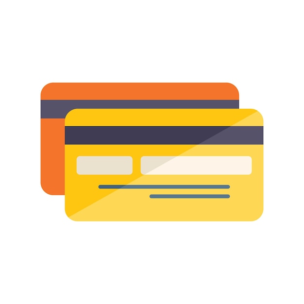 Icono de tarjeta de crédito vector plano Pago de finanzas Dinero digital aislado