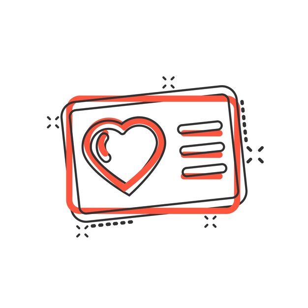 Icono de tarjeta de fidelidad en estilo cómic Ilustración de vector de dibujos animados de recompensa sobre fondo blanco aislado Concepto de negocio de efecto de salpicadura de descuento