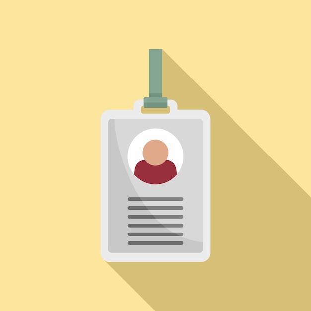 Icono de tarjeta de identificación de información personal Ilustración plana del icono de vector de tarjeta de identificación de información personal para diseño web