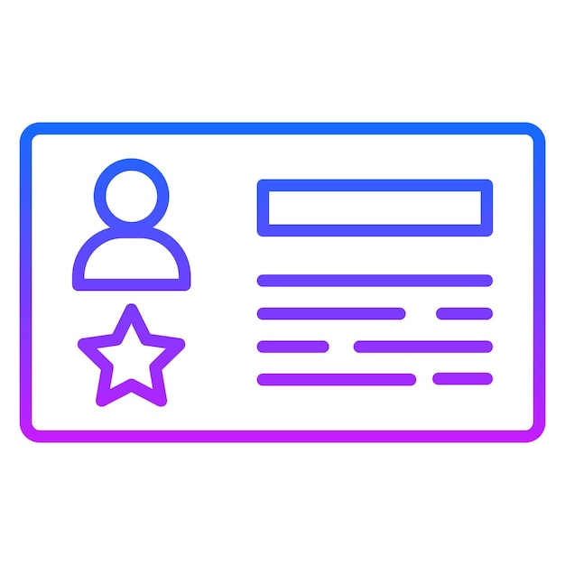 El icono de la tarjeta de identificación de la policía