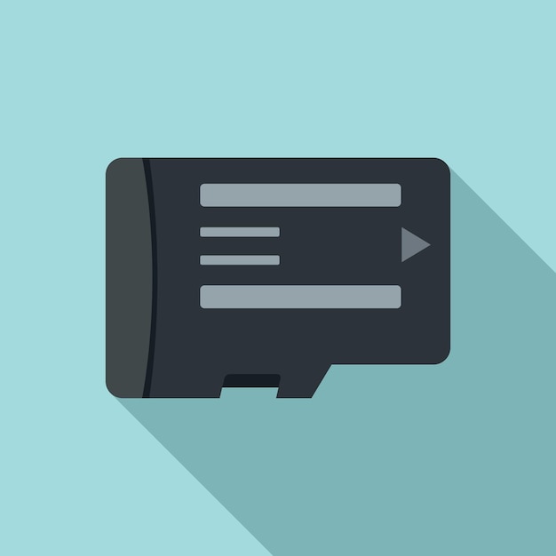 Icono de tarjeta micro sd de teléfono Ilustración plana del icono de vector de tarjeta micro sd de teléfono para diseño web