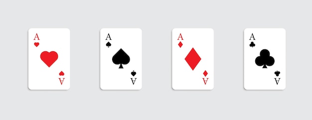 Icono de tarjeta de póquer Símbolo de juego de cartas de casino Juego de apuestas Signo vectorial