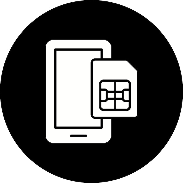 Icono de la tarjeta SIM del teléfono