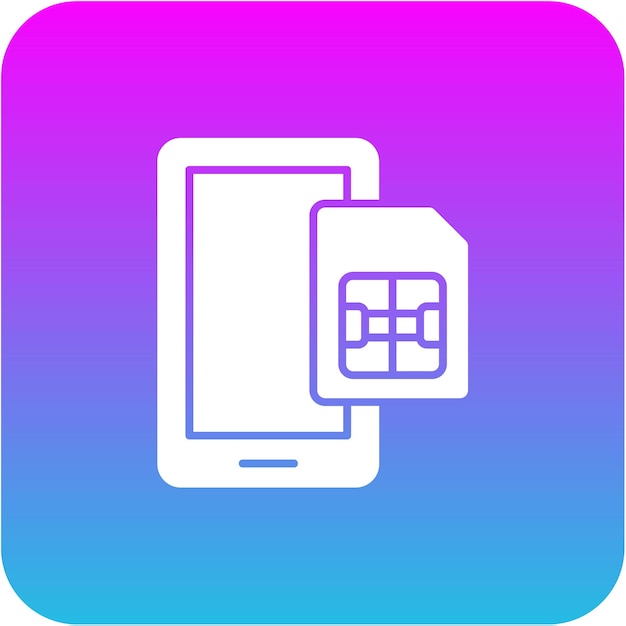Icono de la tarjeta SIM del teléfono