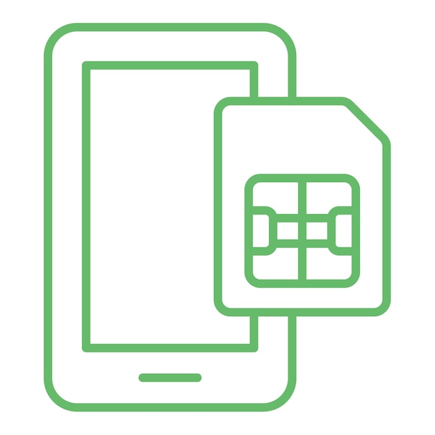 Icono de la tarjeta SIM del teléfono