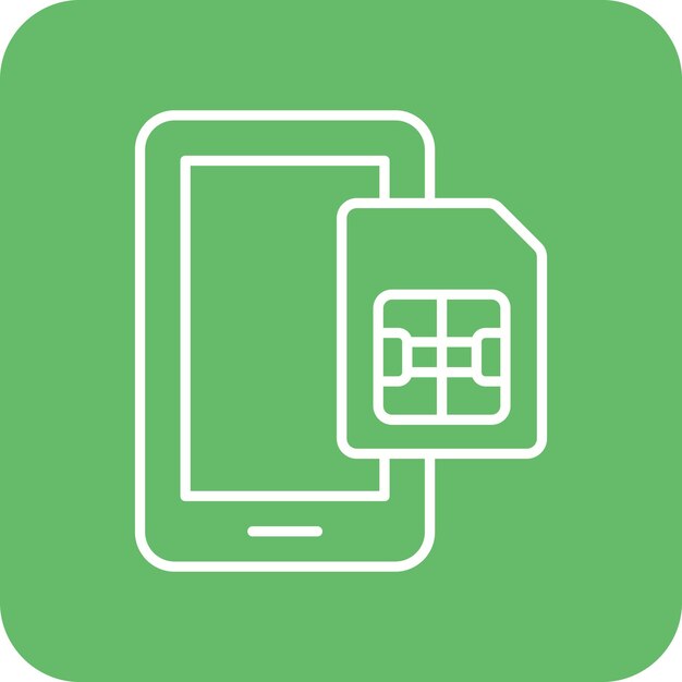 Vector icono de la tarjeta sim del teléfono