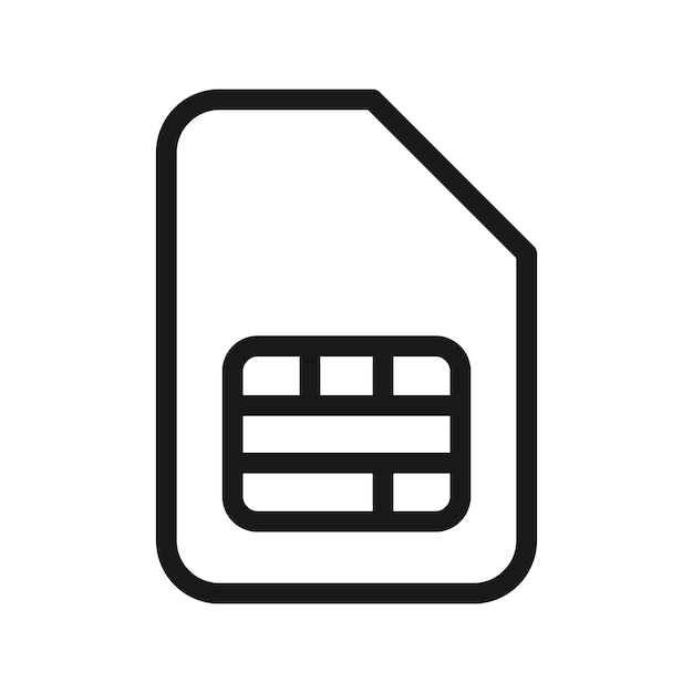 El icono de la tarjeta SIM