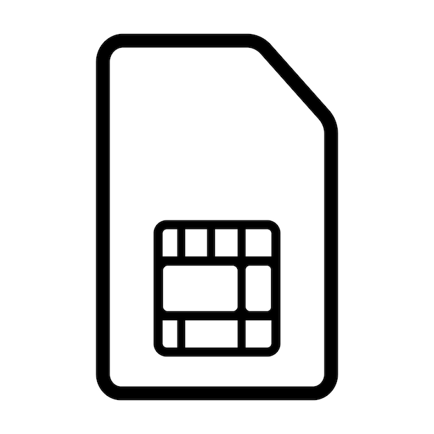 El icono de la tarjeta SIM