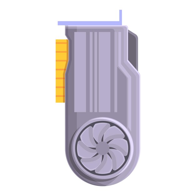 Icono de tarjeta de vídeo gpu Caricatura de icono de vector de tarjeta de vídeo gpu para diseño web aislado sobre fondo blanco