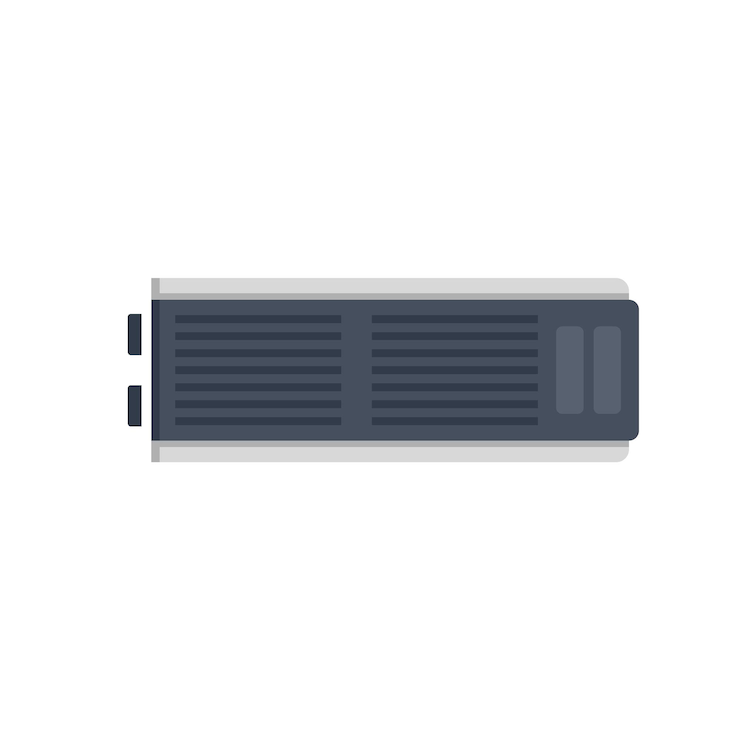 Vector icono de tarjeta de video de pc vector plano ventilador de gpu gráfico de computadora aislado