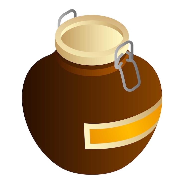 Vector icono de tarro de miel especial de panadero isométrico de icono de vector de tarro de miel especial de panadero para diseño web aislado sobre fondo blanco